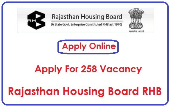 Rajasthan Housing Board RHB Recruitment 2023 Apply Online For 258 Posts