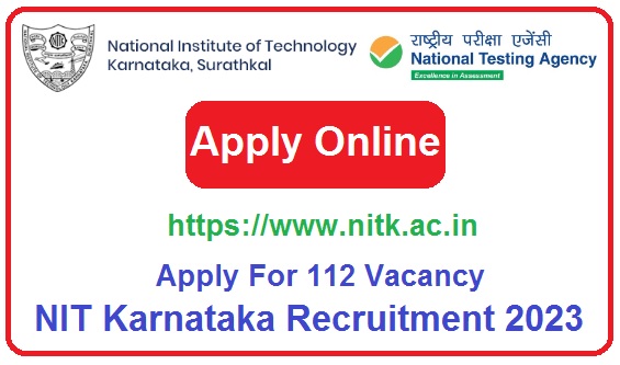 NIT Karnataka Recruitment Notification 2023 Online Form
