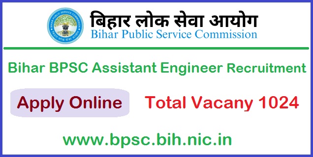 Bihar BPSC Assistant Engineer Recruitment 2025 Apply Online For 1024 Post