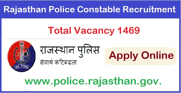 Rajasthan Police Constable Recruitment 2025 Apply Online For 1469 Post