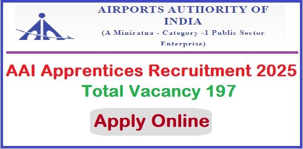 AAI Apprentices Recruitment 2025 Apply Online For 197 Post